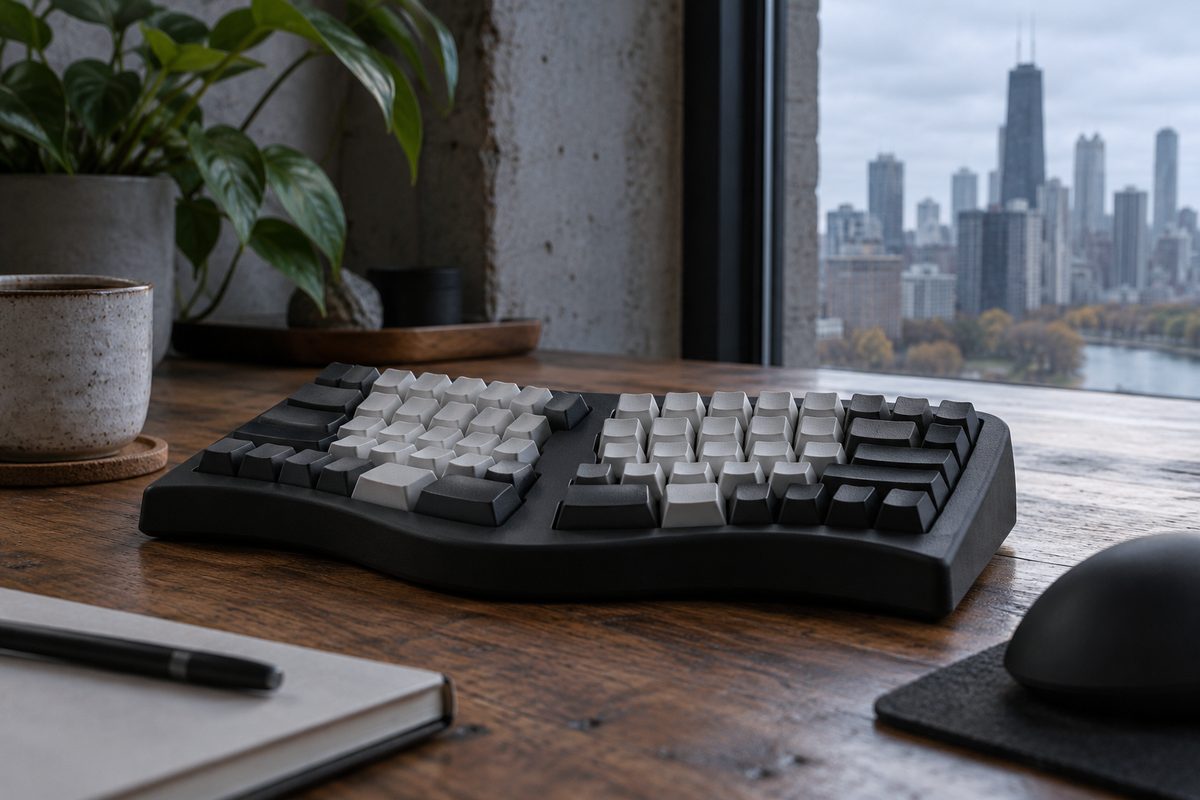 High-contrast tactile ergonomic input device designed for accessible computing.